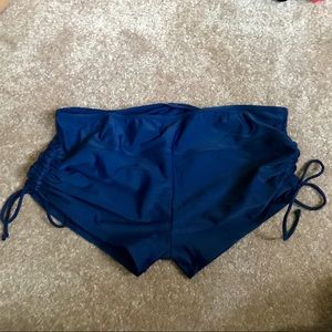 Navy boy shirt bathing suit bottoms